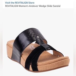 REVITALIGN Women's Black Andover Slide Sandal